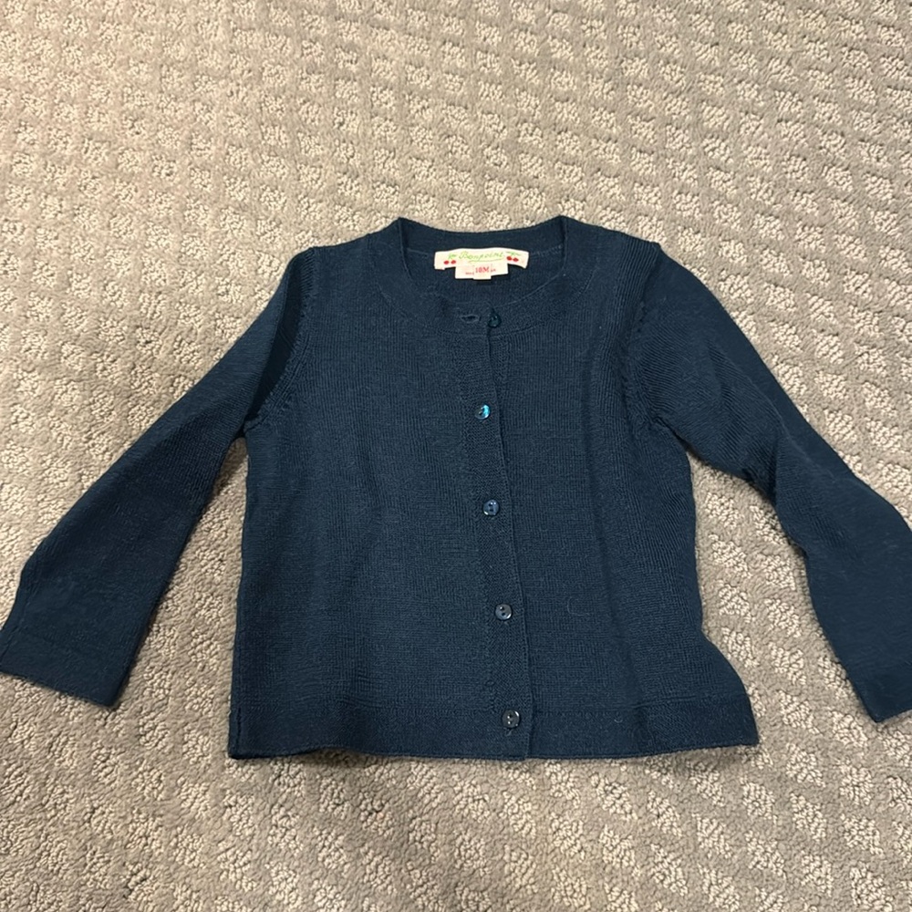 Dark blue Bonpoint cardigan